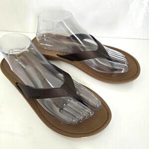 Okabashi Breeze Sandal Flip Flops Women’s L (9.5-10.5) Toffee/Copper Casual